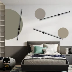 ZMH Applique LED 100 Cm Rgb Noir Musique Design Moderne Variable