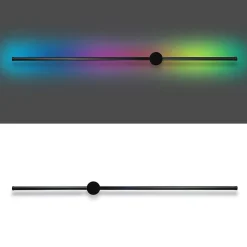 ZMH Applique LED 100 Cm Rgb Noir Musique Design Moderne Variable