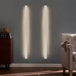 ZMH Applique LED Moderne 100 Cm Lampe Blanc Chaud 31 W Blanc