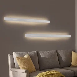 ZMH Applique LED Moderne 100 Cm Lampe Blanc Chaud 31 W Blanc