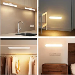 ZMH Applique LED Intérieur Dimmable Sous-lampe 24cm Nuit Batterie Sans Fil Couloir