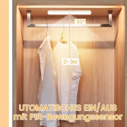 ZMH Applique LED Intérieur Dimmable Sous-lampe 24cm Nuit Batterie Sans Fil Couloir