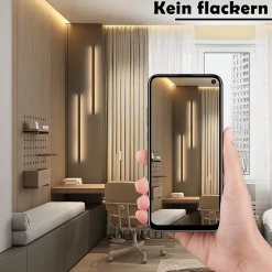 ZMH Applique LED Moderne 60 Cm 21 W Blanc Chaud Lampe Lampe Noir