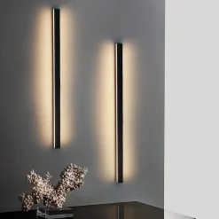 ZMH Applique LED Moderne Noir 60CM pour Intérieur - 3000K Éclairage Design
