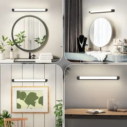 ZMH Applique LED Noir Pour Miroir De Salle De Bain 10w 4000k Ip44