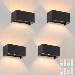 ZMH Applique Murale 4er LED Applique Murale Lampe D'extérieur Intérieur Applique Murale G9