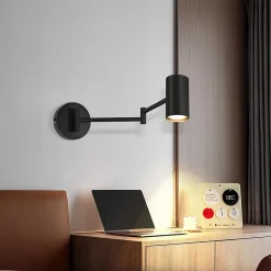 ZMH Applique Murale Intérieure Noire GU10 Orientable Vintage pour Salon et Couloir