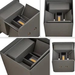 ZMH Applique Murale LED Intérieure Lampe De Couloir Intérieure Applique Extérieure Étanche