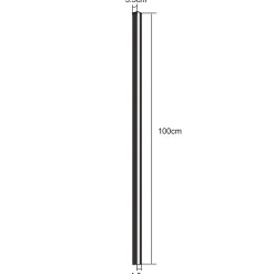 ZMH Applique Murale LED Intérieur Noir Dimmable 100cm Moderne 15W