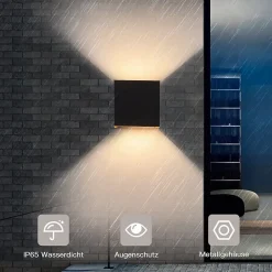 ZMH Applique Murale LED Intérieur Applique Murale 5w Ip65 Extérieur Blanc Chaud Mur Couloir