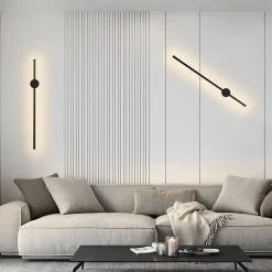 ZMH Applique Murale LED Moderne 60CM Noir avec Fonction Pivotante pour Éclairage Intérieur