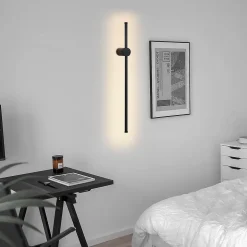 ZMH Applique Murale LED Moderne 60CM Noir avec Fonction Pivotante pour Éclairage Intérieur