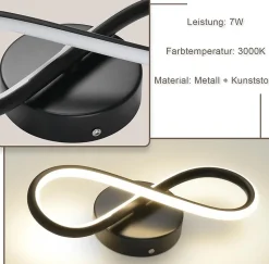 ZMH Applique Murale LED Moderne 7W en Métal et Silicone pour Escalier et Chambre à Coucher