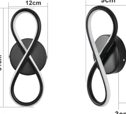 ZMH Applique Murale LED Moderne 7W en Métal et Silicone pour Escalier et Chambre à Coucher