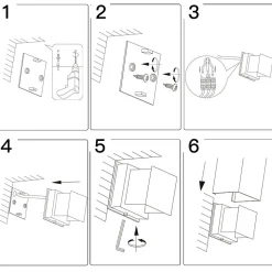 ZMH Applique Murale LED Spots Muraux D'extérieur 5w Blanc Chaud Cage D'escalier