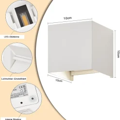 ZMH Applique Murale LED Spots Muraux D'extérieur 5w Blanc Chaud Cage D'escalier