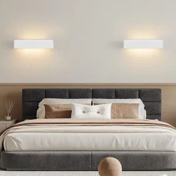 ZMH Applique Murale Moderne G9 en Plâtre Blanc pour Chambre et Couloir