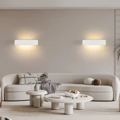 ZMH Applique Murale Moderne G9 en Plâtre Blanc pour Chambre et Couloir