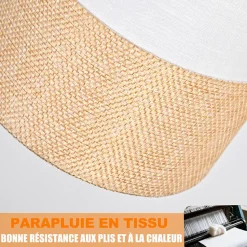 ZMH Lampadaire 3 Flames Vintage E27avec Interrupteur à Pied Pour Chambre à Coucher