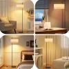 ZMH Lampadaire 1 Flamme Vintage E27 Avec Interrupteur Au Pied Pour Salon