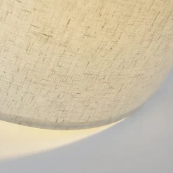 ZMH Lampadaire Blanc E27 en tissu interrupteur au pied sans ampoule 166cm max 40W