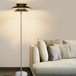 ZMH Lampadaire Blanc Moderne E27 1 Flamme Vintage Métal Design Hauteur 145cm Max 40w