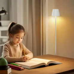 ZMH Lampadaire LED Dimmable Moderne 125cm Avec Batterie Design Élégant Et Pratique