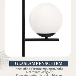 ZMH Lampadaire Salon 1 Flame métal avec interrupteur au pied pour couloir