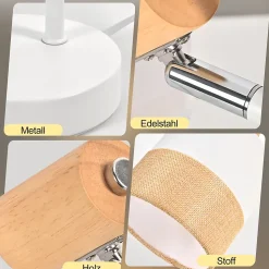 ZMH Lampe De Bureau Avec Câble Vintage E14 Pour Bureau Chambre Sans Ampoule