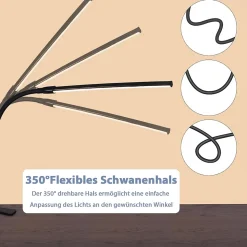 ZMH Lampe de Bureau LED Klemmbar Noir - Éclairage USB 5W pour un Espace de Travail Productif