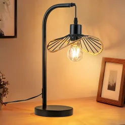 ZMH Lampe De Bureau Noir Vintage E27 Pour Chambre