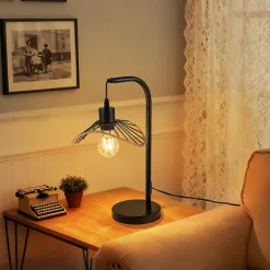 ZMH Lampe De Bureau Noir Vintage E27 Pour Chambre
