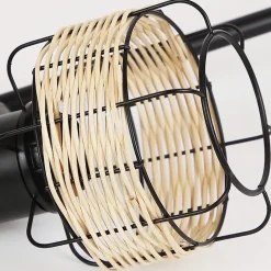 ZMH Lampe de Table Boho en Rattan et Bambou avec Interrupteur Rétro - Design Chic et Pratique