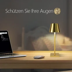 ZMH Lampe de table LED sans fil avec 3 températures de couleur - Style Vintage pour chambre à coucher