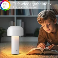 ZMH Lampe de Table LED Sans Fil 2W - Éclairage Moderne à Intensité Variable pour Salon