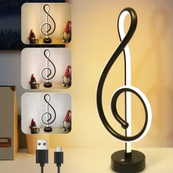 ZMH Lampe de Table LED Sans Fil Dimmable Noir pour Salon et Chambre