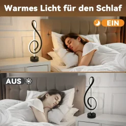 ZMH Lampe de Table LED Sans Fil Dimmable Noir pour Salon et Chambre