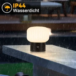 ZMH Lampe De Table Sans Fil Lampe De Chevet LED Avec 3 Températures Tactile à Intensité Variable Noir I