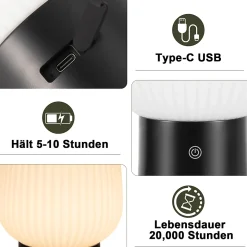 ZMH Lampe De Table Tactile Lampe De Chevet Blanche Ip44 Avec 3 Températures Pour Chambre Et Cuisine