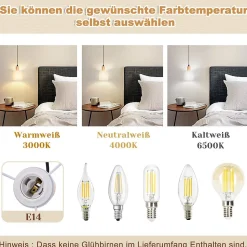 ZMH Lampe Pendante 1 Flamme Lampe De Table - Lampe Pendante Vintage Living Room