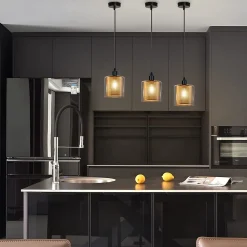 ZMH Lampe Suspendue Vintage En Métal Et Verre Pour Table à Manger E14 - Design Rétro Industriel