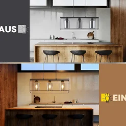 ZMH Lampe Suspendue Vintage à 3 Flammes En Verre E27 Pour Salle à Manger Et Cuisine