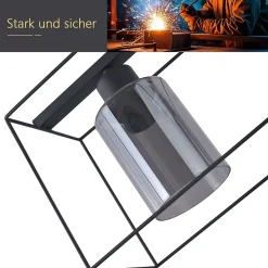 ZMH Lampe Suspendue Vintage à 3 Flammes En Verre E27 Pour Salle à Manger Et Cuisine