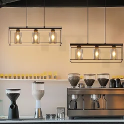 ZMH Lampe Suspendue Vintage à 3 Flammes En Verre E27 Pour Salle à Manger Et Cuisine