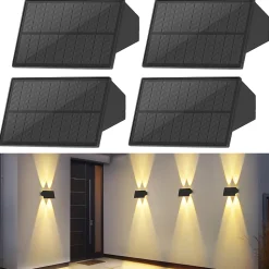 ZMH Lampes Solaires Pour Mur Extérieur - 2 Appliques Murales Solaires Blanc