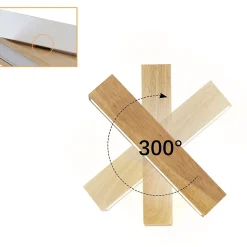 ZMH LED Applique 32 Cm Bois Moderne Design 11 W 3000 K Blanc Chaud