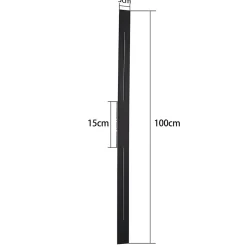 ZMH LED Applique 100 Cm Moderne Noir