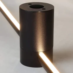 ZMH LED Applique 100 Cm Noir 8 Watt Blanc Chaud 3000K