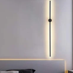 ZMH LED Applique 100 Cm Noir 8 Watt Blanc Chaud 3000K