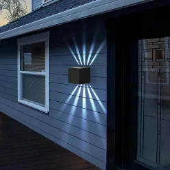 ZMH LED Applique 2 Pièces Murale 10w Noir Moderne Design 6000k Ip65